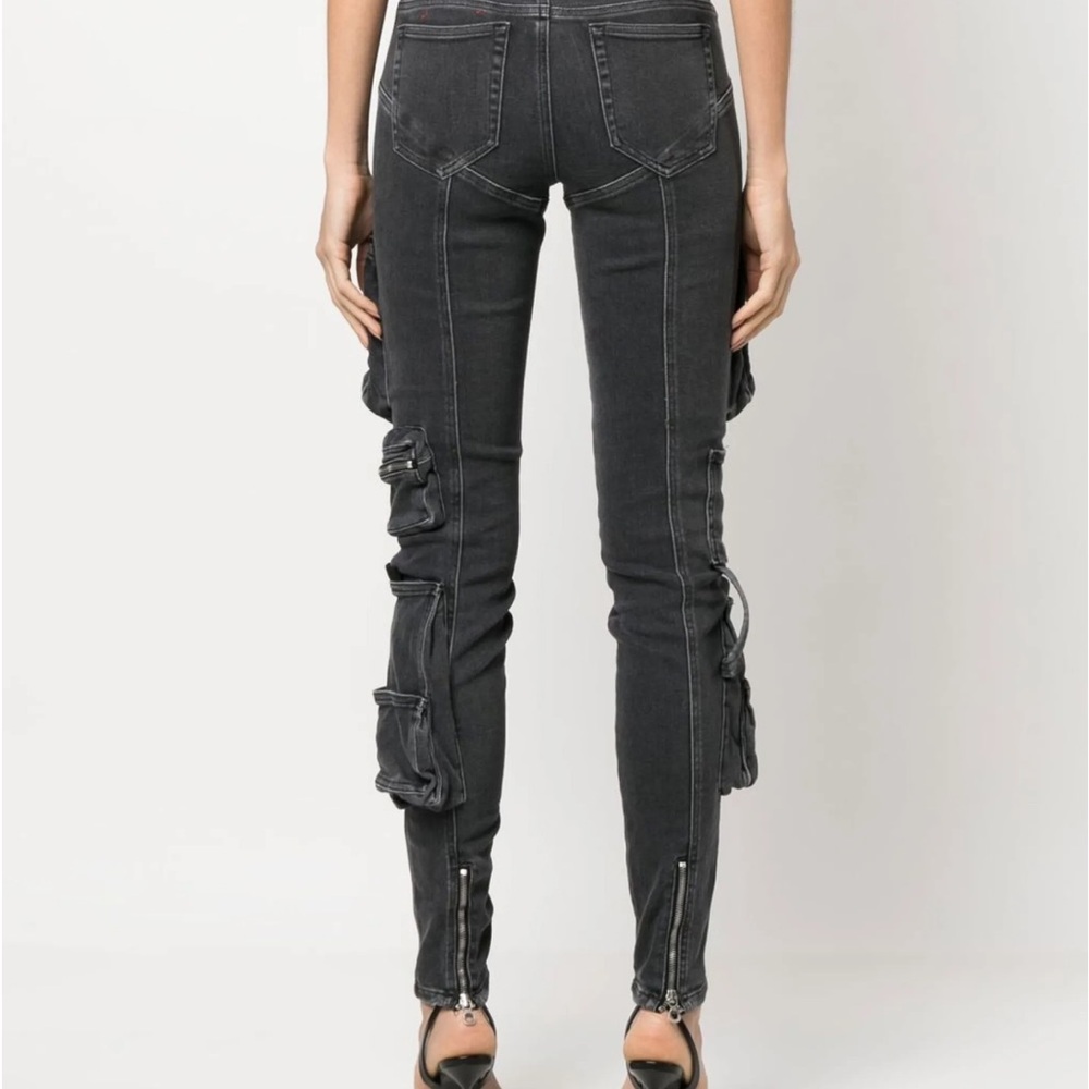 Diesel 1984 Slandy-High Black Skinny Jeans with Cargo Pockets (great stretch) - Picture 2 of 10